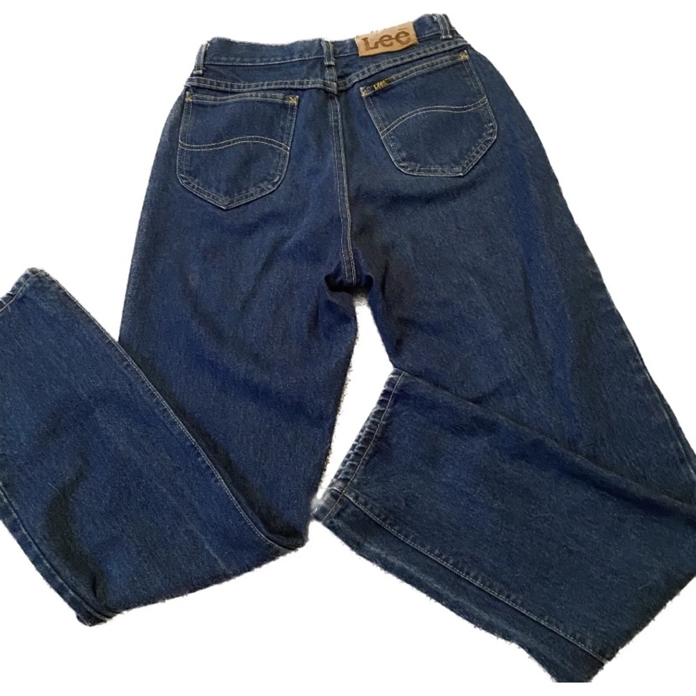 Vintage Lee Womens Blue Jeans Mom Tapered Straight USA Made Size 11 M (27x31)
